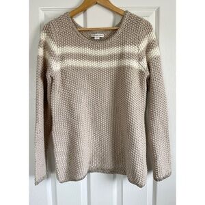 Coldwater Creek holiday sweater with shiny gold thread accent, size S / 8